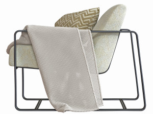 vince lounge chair frost chenille Modelo 3D