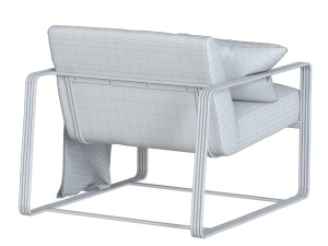 vince lounge chair frost chenille Modelo 3D
