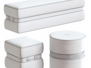 set ottomans mezzo collection 3D 模型