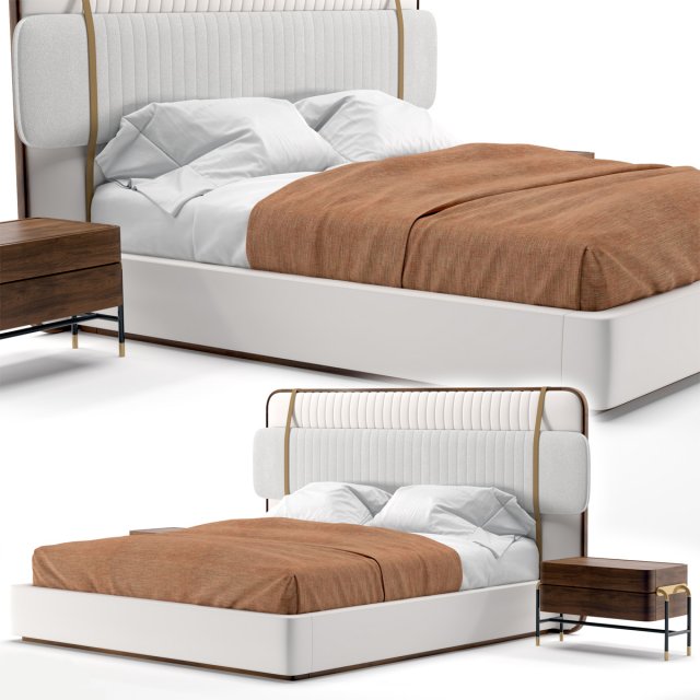 bed scott 3D Модель .c4d .max .obj .3ds .fbx .stl .blend