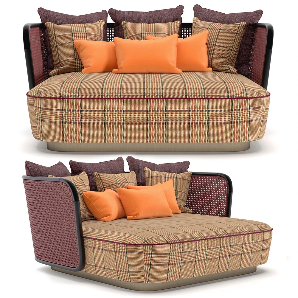 chaise longue caral 3D Model .c4d .max .obj .3ds .fbx .stl .blend 