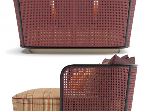 chaise longue caral 3D मॉडल