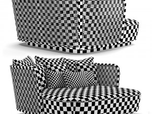 chaise longue caral 3D मॉडल