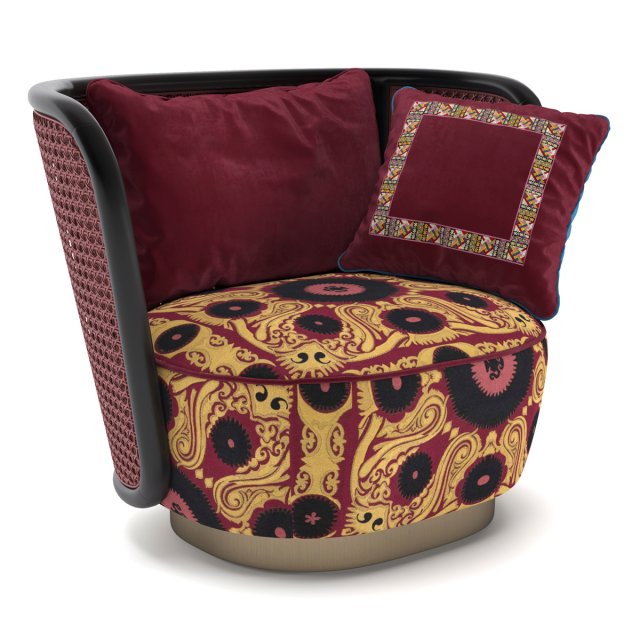 armchair caral 3D मॉडल .c4d .max .obj .3ds .fbx .stl .blend 