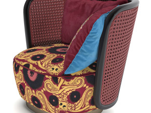 armchair caral 3D मॉडल