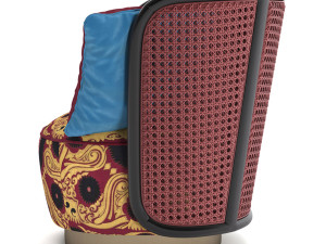 armchair caral 3D मॉडल