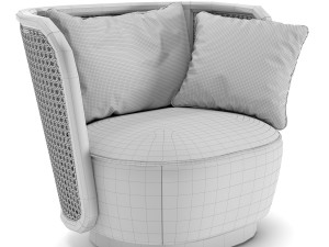 armchair caral 3D मॉडल