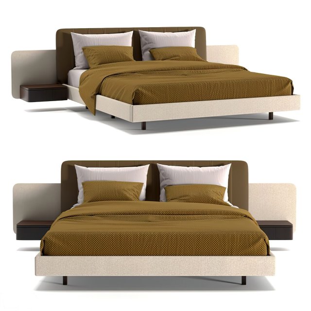 amanda bed 3D मॉडल .c4d .max .obj .3ds .fbx .stl .blend 