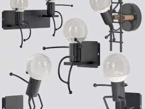creative little man lamp 3D Модель