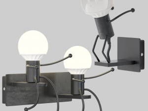 creative little man lamp 3D Модель