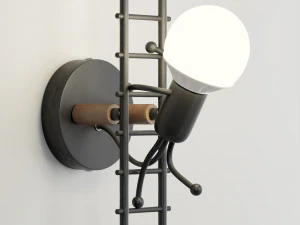 creative little man lamp 3D Model