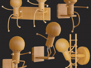 creative little man lamp 3D Модель