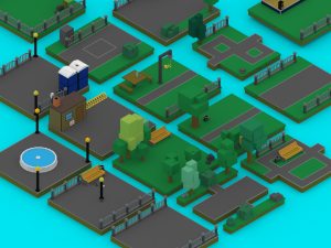 voxel platforms 3Dモデル