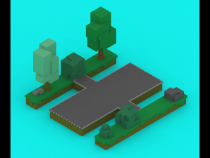 voxel platforms 3Dモデル