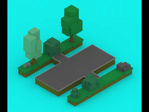 voxel platforms 3D Model
