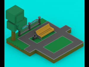 voxel platforms 3Dモデル