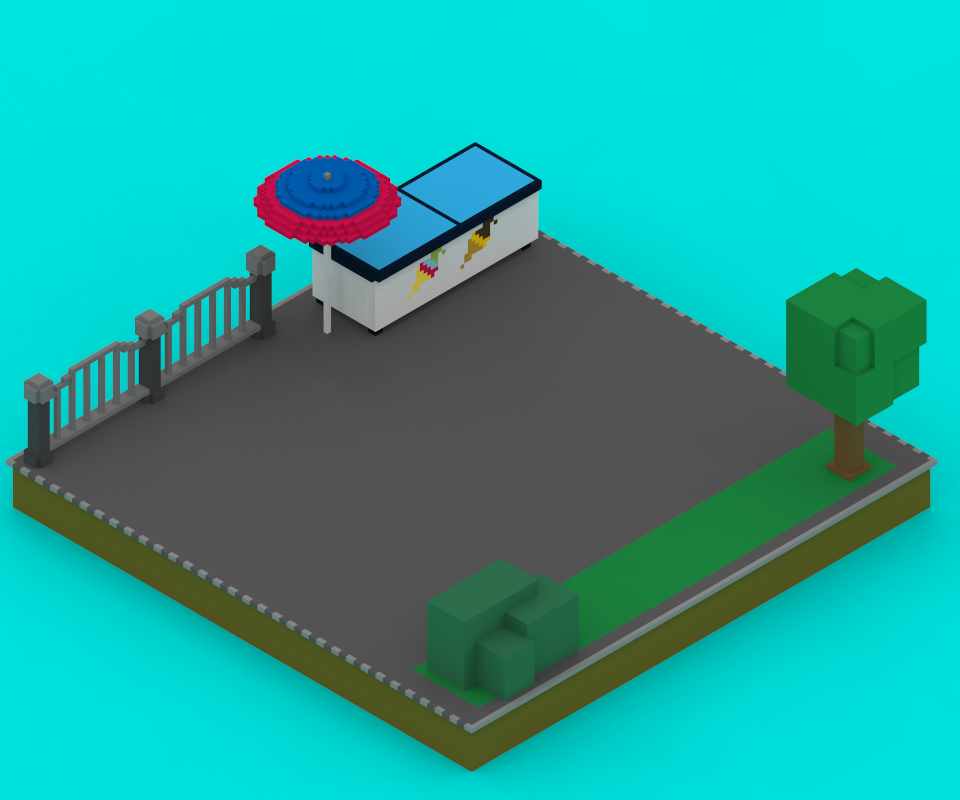 Voxel platforms Free 3D Model in Landscapes 3DExport