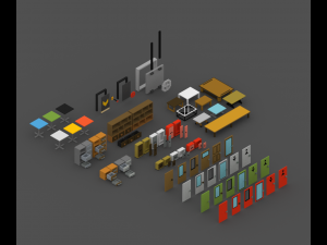 voxelpack - furniture 3D Модель