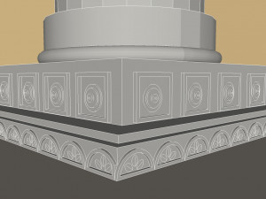 stone carved column Modelo 3D