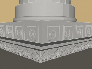 stone carved column 3D Model