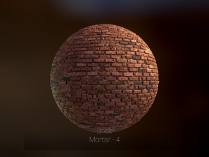 brick 4k four types of bricks CG 텍스쳐