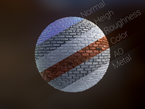 brick 4k four types of bricks CG 텍스쳐