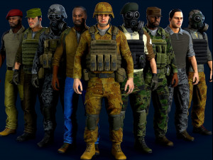 modular military character Modelo 3D