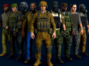 modulair militair karakter 3D Model