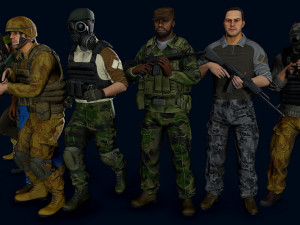 modular military character 3Dモデル