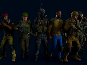 modular military character 3Dモデル