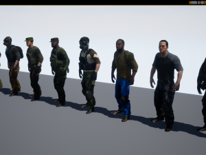 modular military character 3Dモデル