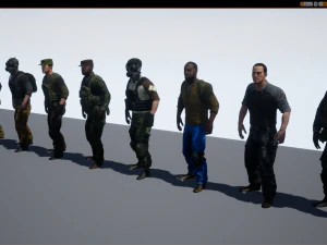 personagem militar modular Modelo 3D
