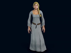 medieval female 3Dモデル