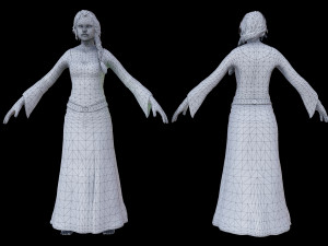medieval female 3D Model