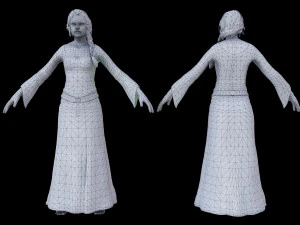 medieval female 3D Model