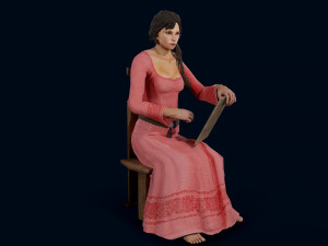 medieval female 3D Model