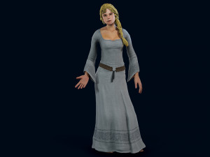 medieval female 3D Model