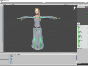 medieval female 3D Model