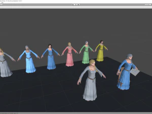 medieval female 3D Model