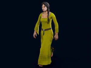 medieval female 3D Model