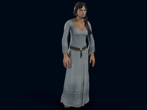 medieval female 3D Model