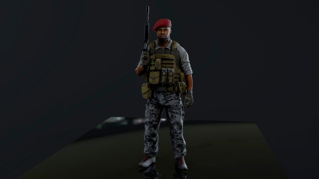 mercenary Model 3D .c4d .max .obj .3ds .fbx .stl .blend 