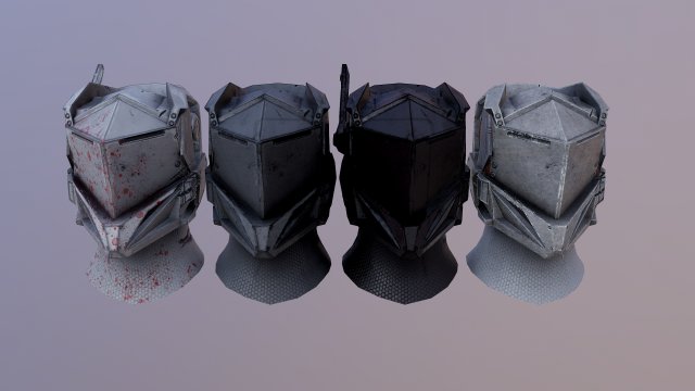 sci-fi helmet Modelo 3D .c4d .max .obj .3ds .fbx .stl .blend 