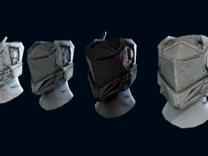 capacete de fic&ccedil;&atilde;o cient&iacute;fica Modelo 3D