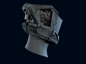 capacete de fic&ccedil;&atilde;o cient&iacute;fica Modelo 3D