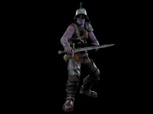 damned swordsman 3D Model