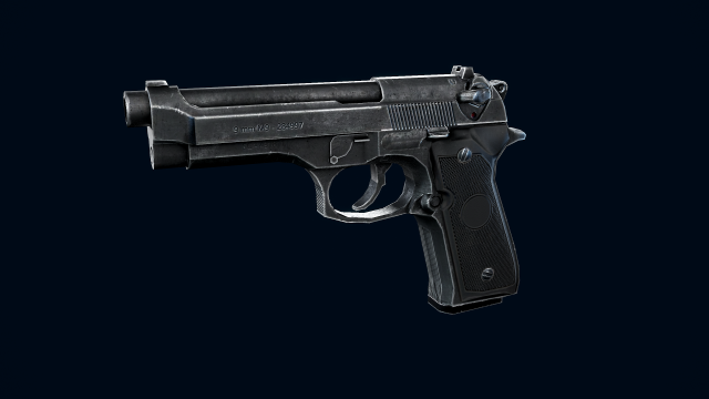 beretta m9 Modelo 3D .c4d .max .obj .3ds .fbx .stl .blend 