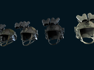 Military helmet with night vision goggles 3D Model