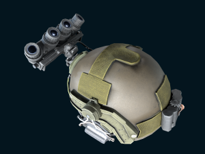 Military helmet with night vision goggles 3D Model