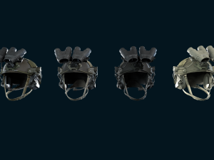 Military helmet with night vision goggles 3D Model